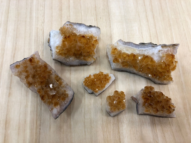 Drusa Cuarzo Citrino calentado